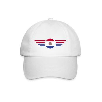 J’aime le Paraguay, T-shirt design de style élégance - Casquette classique - blanc/blanc - Devant