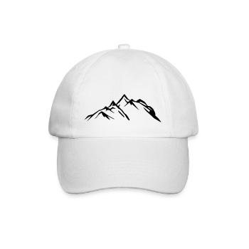 montagnes - Casquette classique - blanc/blanc - Devant