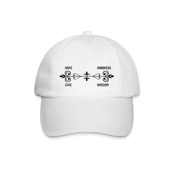 Hope, love, kindness, wisdom - Baseball Cap - white/white - Front