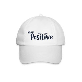 STAY POSITIVE - Baseball Cap - white/white - Front