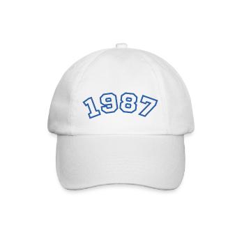 1987 Sport Blau - Baseballkappe - Weiß/Weiß - Vorne