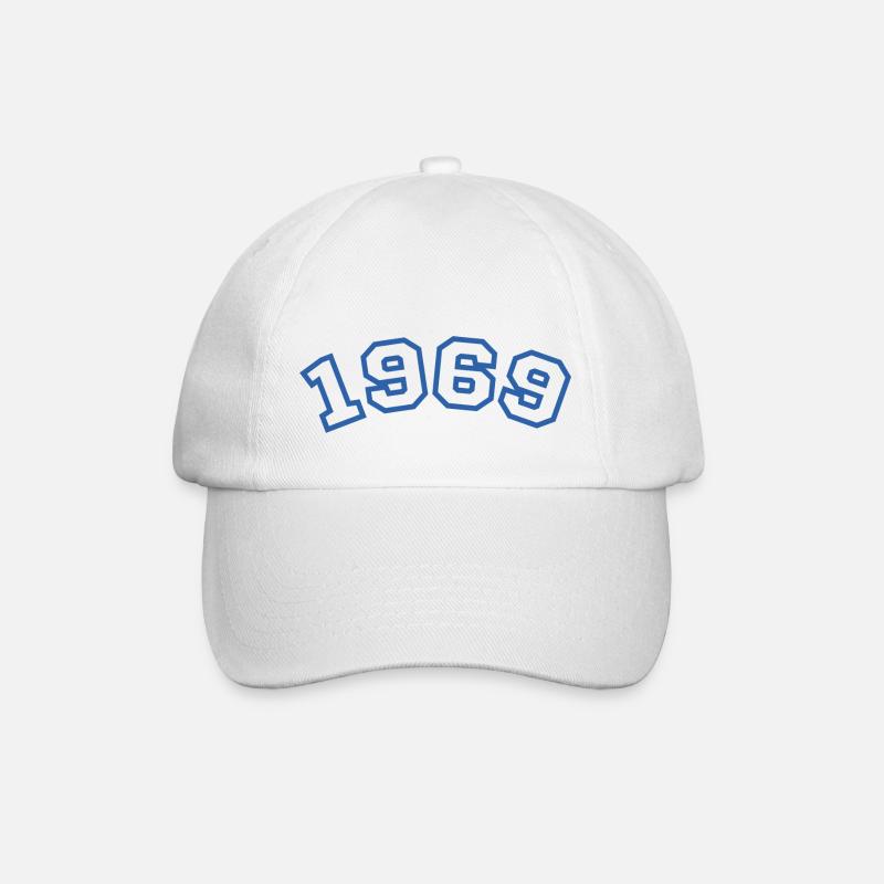 1969 Sport Blau - Baseballkappe - Weiß/Weiß