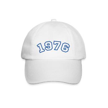 1976 bleu sport - Casquette classique - blanc/blanc - Devant
