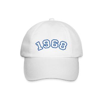 1968 bleu sport - Casquette classique - blanc/blanc - Devant