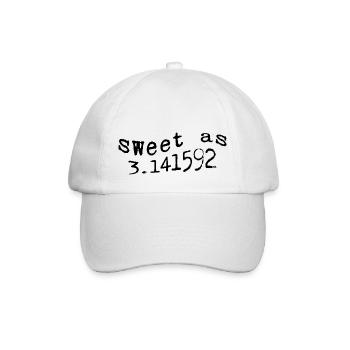 Sweet As 3.141592 3 - Baseball Cap - white/white - Front