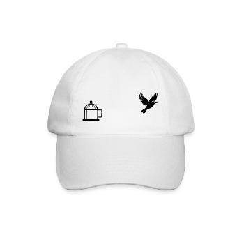 Vogelfrei - Freedom Bird - Baseballkappe - Weiß/Weiß - Vorne