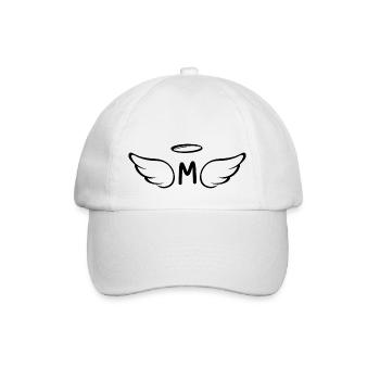 Letter m angel wings - Baseball Cap - white/white - Front