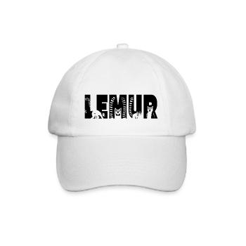 Lemur Typo - Baseball Cap - white/white - Front