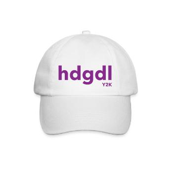 hdgdl hab dich ganz doll liebY2K Jahr2000 lila - Baseballkappe - Weiß/Weiß - Vorne