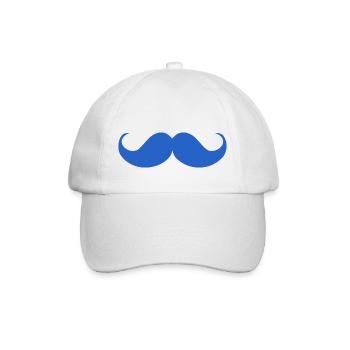 Prostate Cancer Awareness Moustache - Baseball Cap - white/white - Front