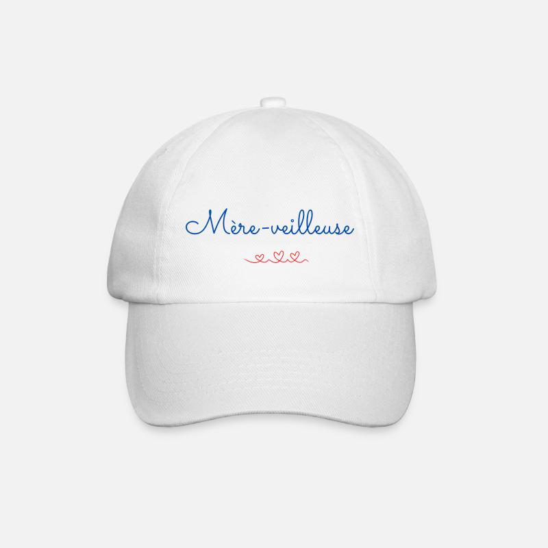 Mère veilleuse, cadeau pour les mamans - Casquette classique - blanc/blanc