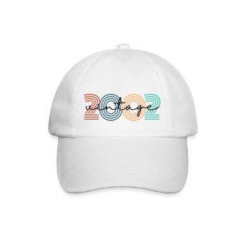 2002 vintage rétro - Casquette classique - blanc/blanc - Devant