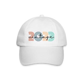 2023 vintage rétro - Casquette classique - blanc/blanc - Devant
