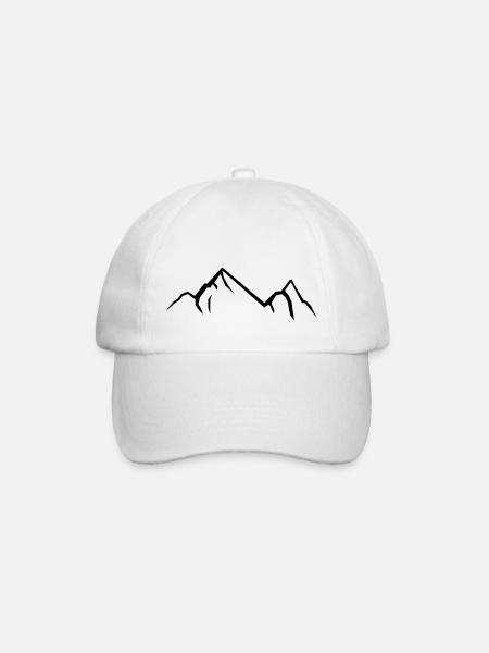 berge - Baseballkappe - Weiß/Weiß