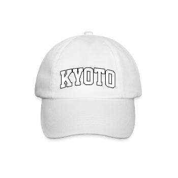 Kyoto-Logo: College-Design im japanischen Stil - Baseballkappe - Weiß/Weiß - Vorne