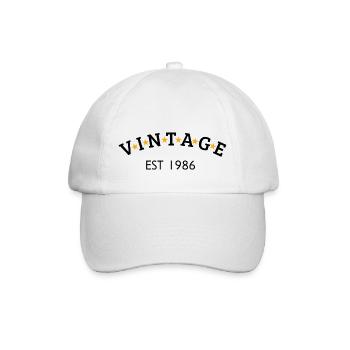 Vintage is 1986 - Baseball Cap - white/white - Front