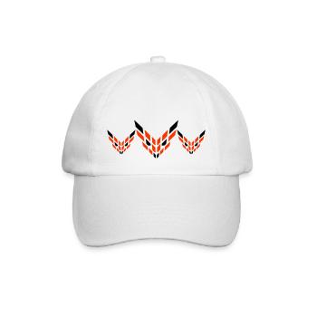 3 Foxes Abstract Logo Evil Eye Friends Team - Baseball Cap - white/white - Front
