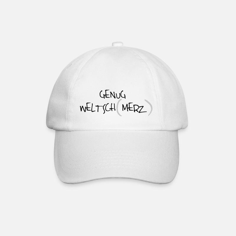 Weltschmerz Merz - Baseballkappe - Weiß/Weiß