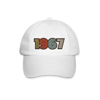 1967 retro vintage - Baseball Cap - white/white - Front