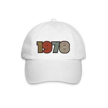 1978 retro vintage - Baseball Cap - white/white - Front