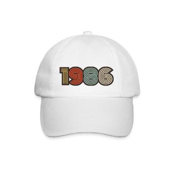 1986 retro vintage - Baseball Cap - white/white - Front