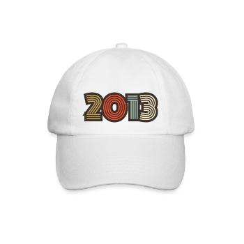 2013 rétro vintage - Casquette classique - blanc/blanc - Devant