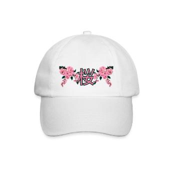 Sakura [jap.] - Baseballkappe - Weiß/Weiß - Vorne