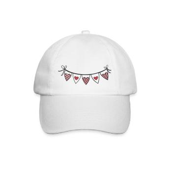 Heart Garland Hearts - Baseball Cap - white/white - Front