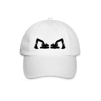 bagger 2 - Baseballkappe - Weiß/Weiß - Vorne