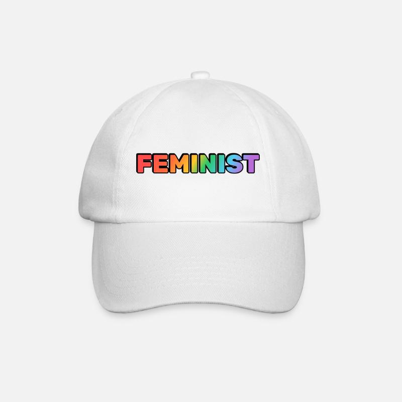 FEMINIST rainbow - Baseball Cap - white/white