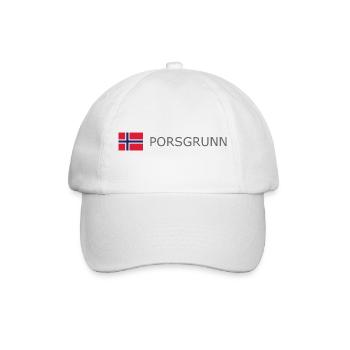 Norway Flag - Porsgrunn - Norge - Norwegen - Baseball Cap - white/white - Front
