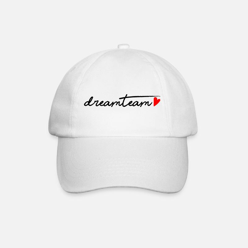 Dream team red heart - Baseball Cap - white/white