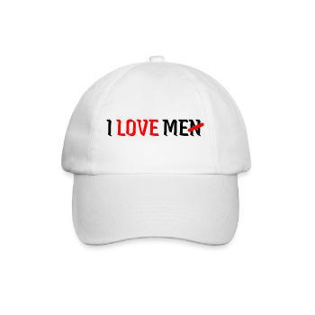 I Love Me I Love Men Selbstliebe Feminismus - Baseballkappe - Weiß/Weiß - Vorne