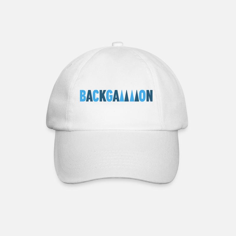 Backgammon - Baseballkappe - Weiß/Weiß