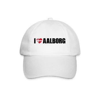 I love Aalborg Dänemark - Baseballkappe - Weiß/Weiß - Vorne
