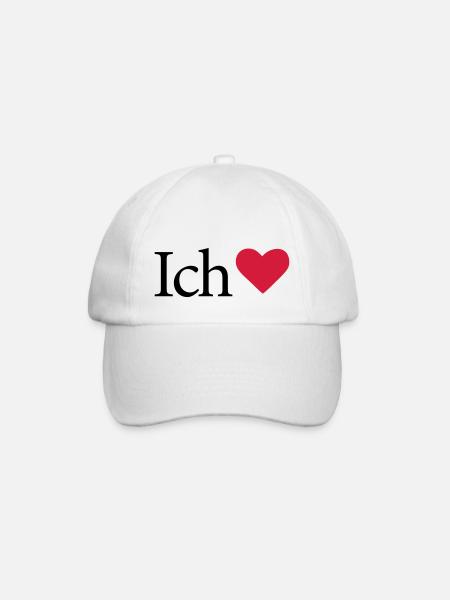 I Love - Baseballkappe - Weiß/Weiß