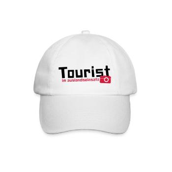 Tourist im Auslandseinsatz - Baseballkappe - Weiß/Weiß - Vorne