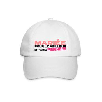 mariée humour - Casquette classique - blanc/blanc - Devant
