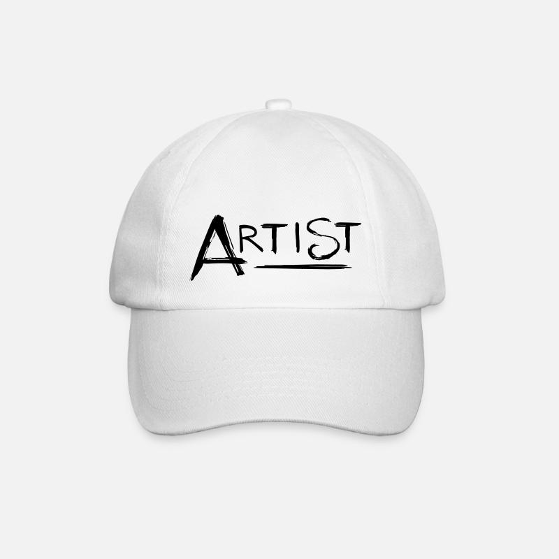 Artist - Schriftzug - Baseballkappe - Weiß/Weiß