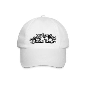 cow_family_with_girl_and_two_boys_1c - Casquette classique - blanc/blanc - Devant
