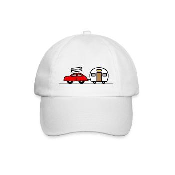 Wohnwagen Camper Reisen Schweden - Baseballkappe - Weiß/Weiß - Vorne