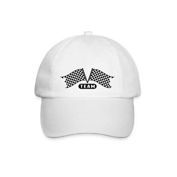 racing_flags__team___f1 - Baseball Cap - white/white - Front