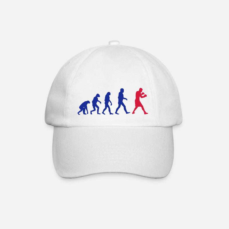 Boxing Evolution logo - Baseball Cap - white/white