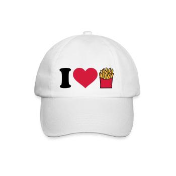 Pommes - Baseballkappe - Weiß/Weiß - Vorne