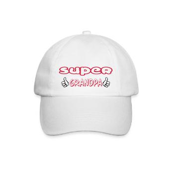 Grandpa / Papy / Grandfather / Grandad - Baseballkappe - Weiß/Weiß - Vorne