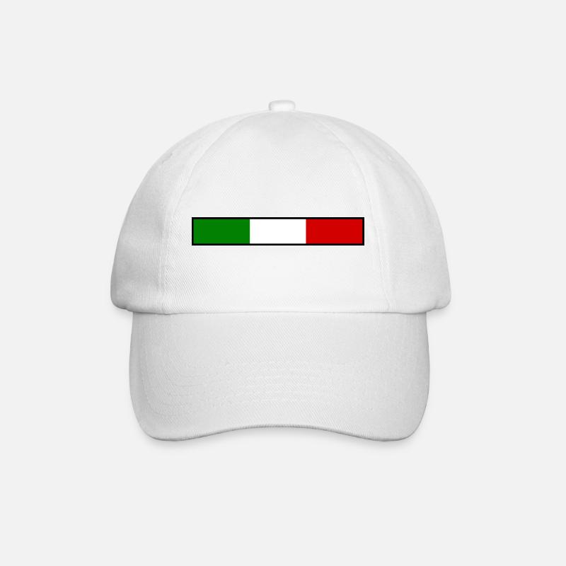 Italien flagge - Baseballkappe - Weiß/Weiß