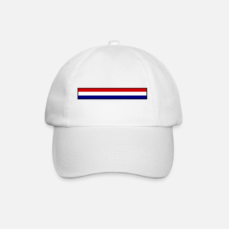 Holland Flagge - Baseballkappe - Weiß/Weiß