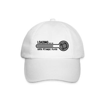 petanque ball loading super player - Baseball Cap - white/white - Front