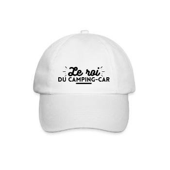 Le roi du camping car. t-shirt camping car - Casquette classique - blanc/blanc - Devant