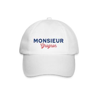 monsieur grognon - Casquette classique - blanc/blanc - Devant